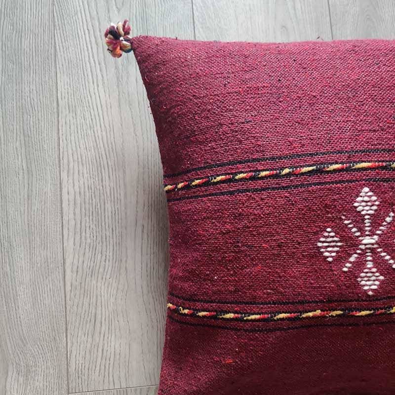 coussin marocain rouge