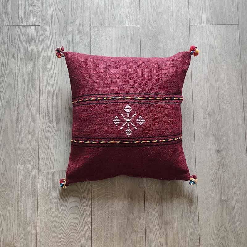 coussin berbère bordeaux