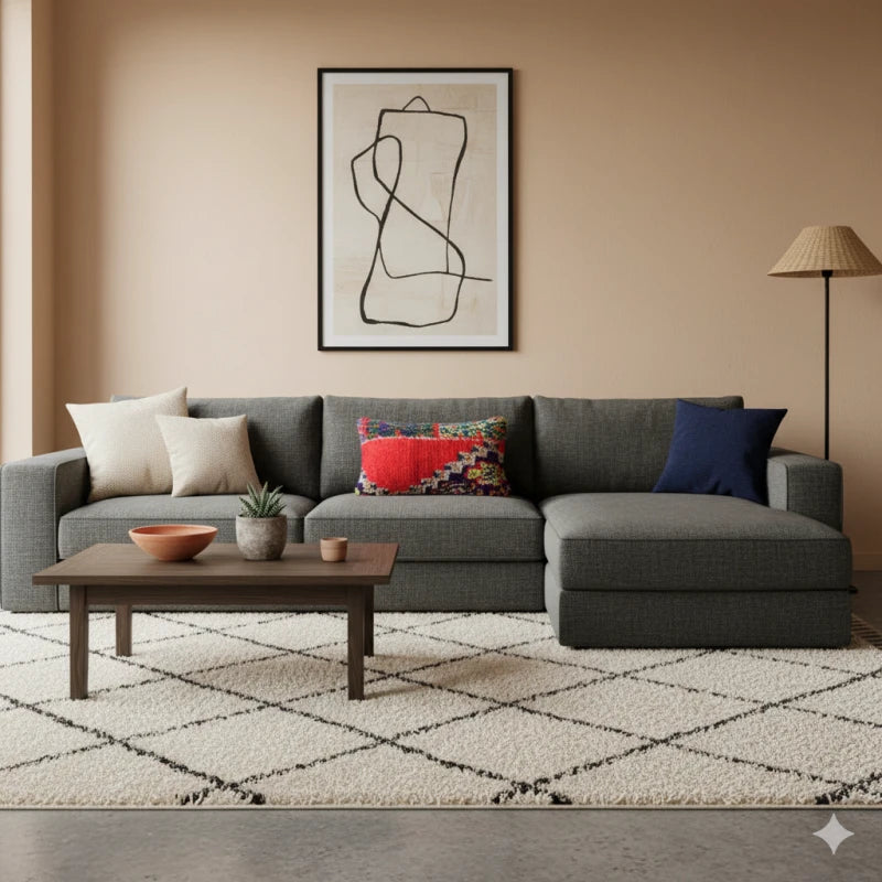 Coussin Berbère Boucherouite <br> 35x60 cm