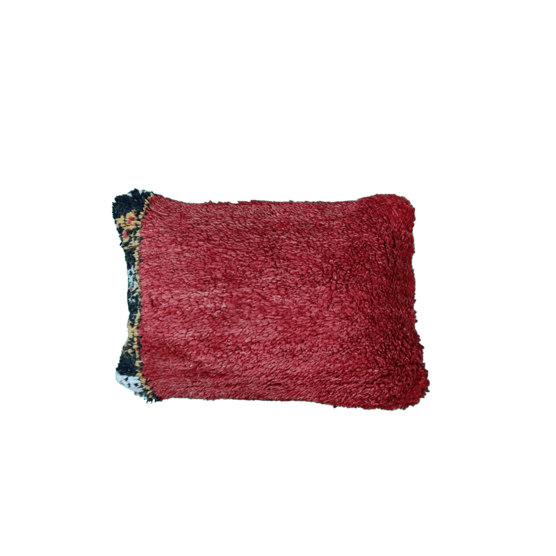 Coussin Berbere Boujaad rouge cinabre marocain