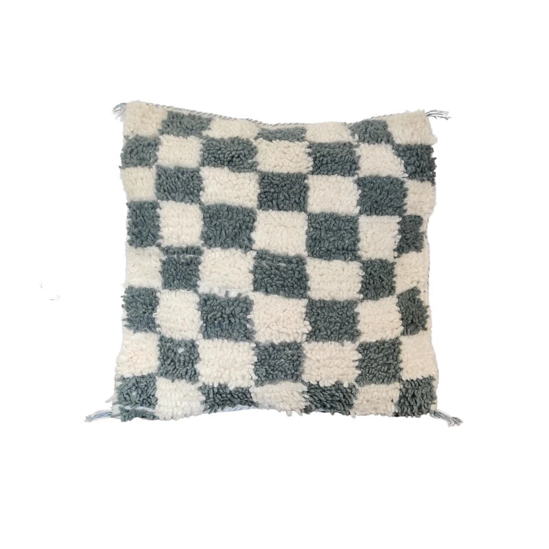 coussin berbere damier gris