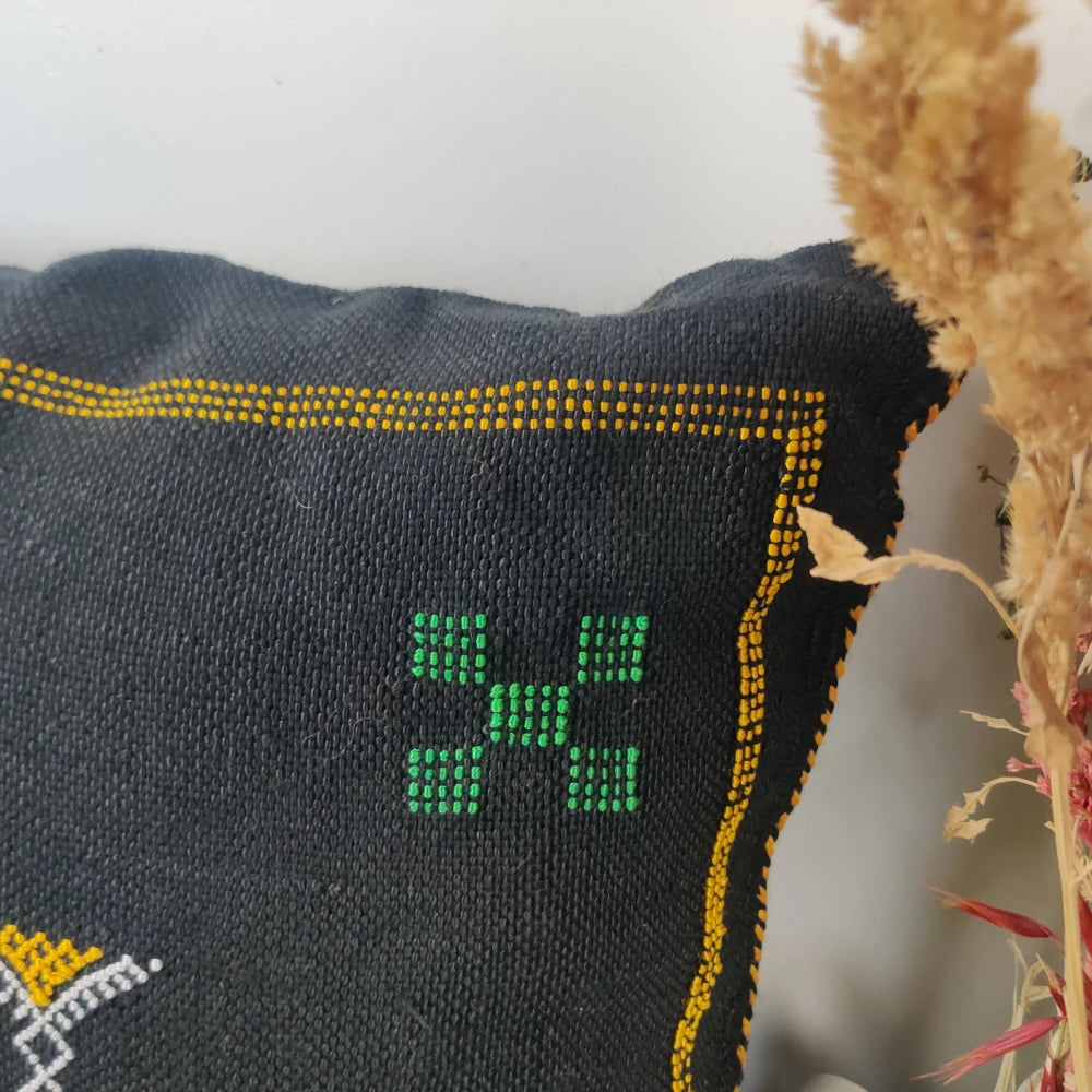 Coussin berbère Noir marocain