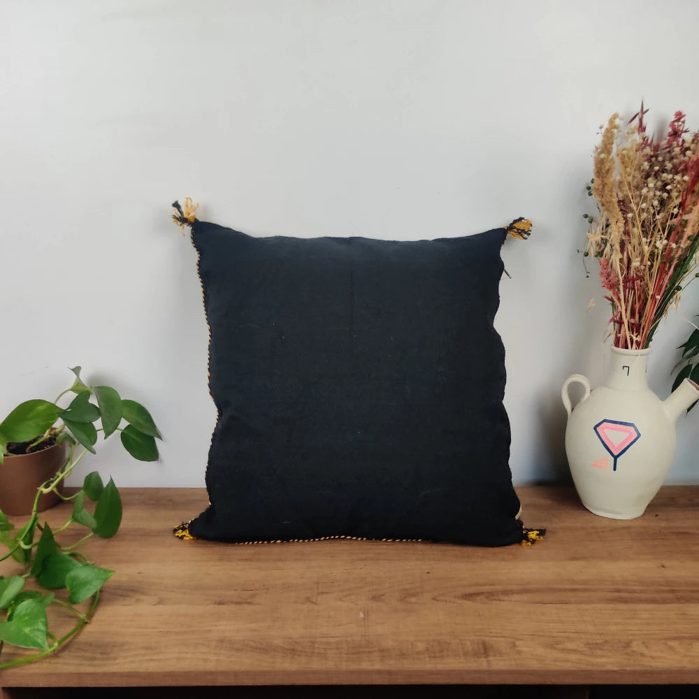 Coussin berbère Noir marocain