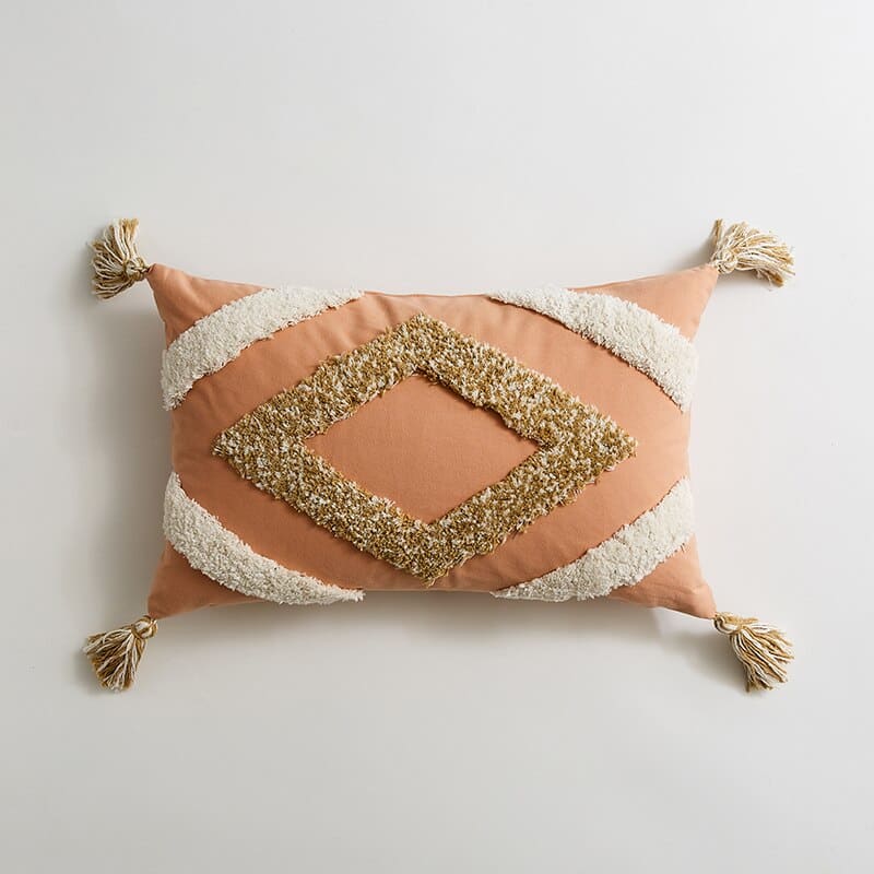 coussin boheme rose pastel