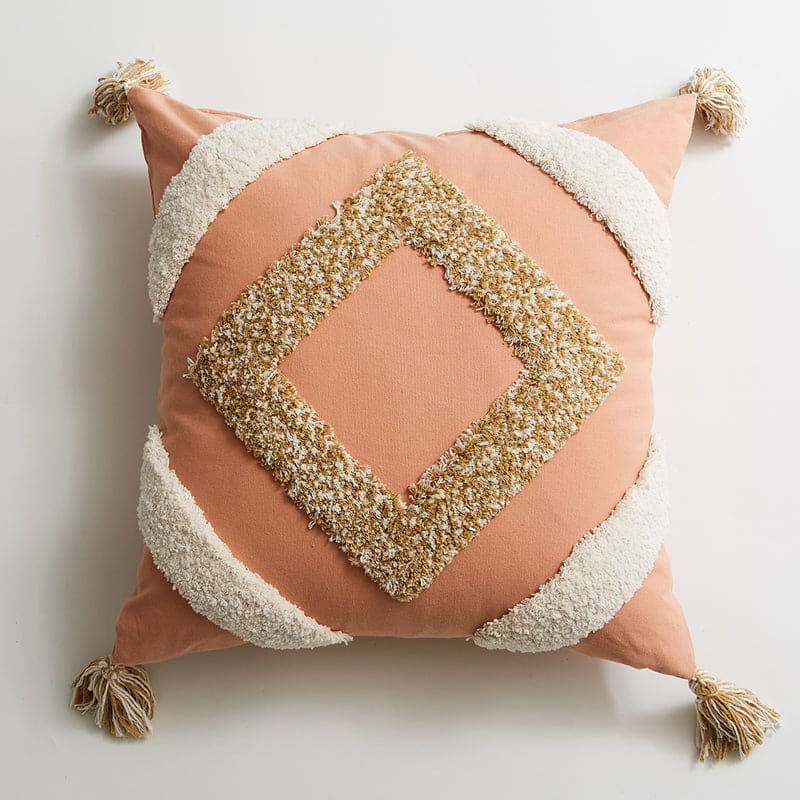 coussin rose pastel