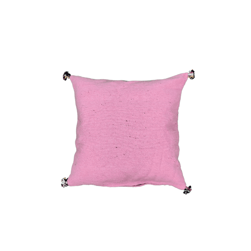 Coussin Berbère Rose dragée en Coton abiance boho chic