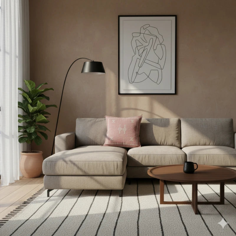 Coussin berbère Rose vintage