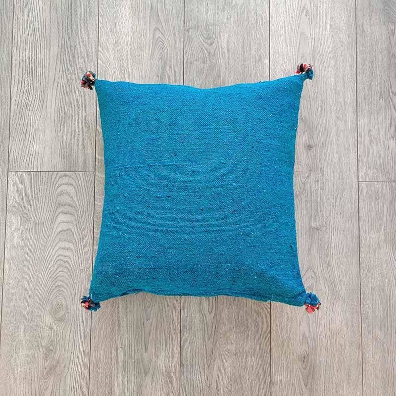 housse de coussin bleu