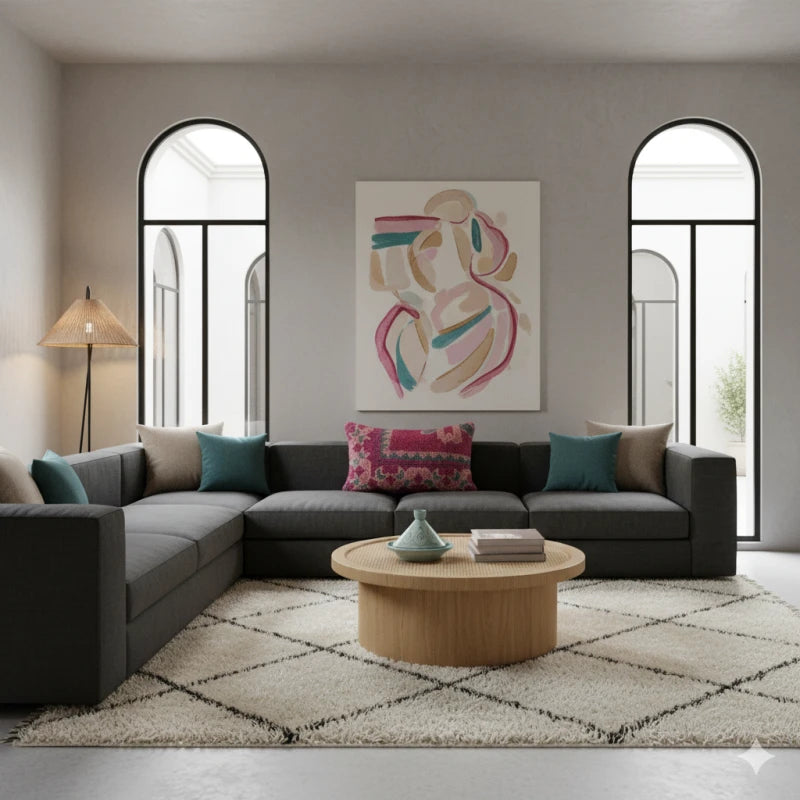 Coussin Berbère Violet Boujaad MAZA