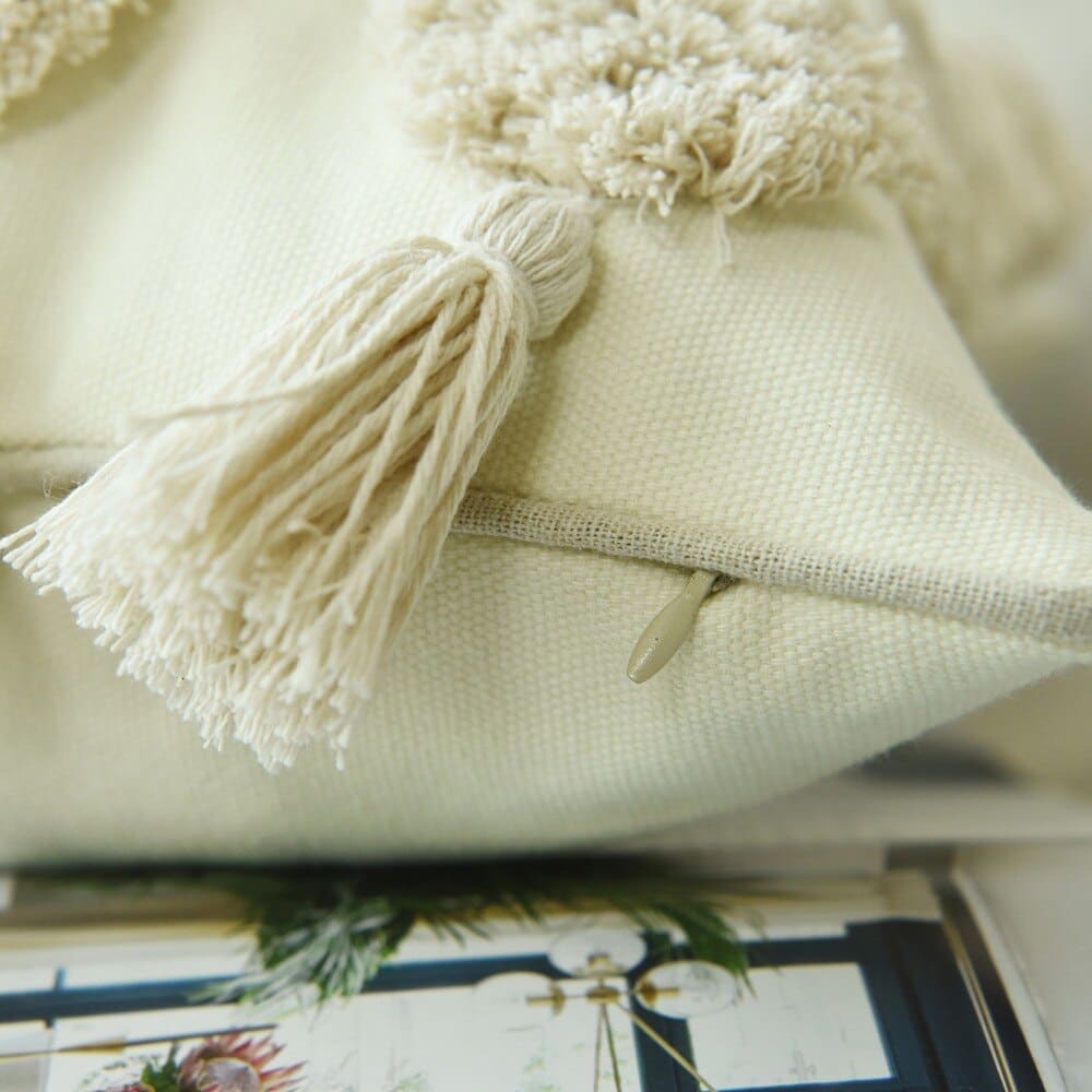 Coussin Bohème Ivoire 
