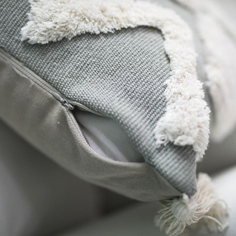 Coussin Bohème Gris Inspiration Berbère - Coussin