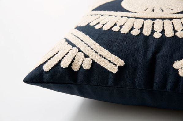 coussin boheme bleu