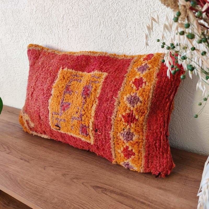 Coussin Bohème Orange Boujad LARI - Coussin