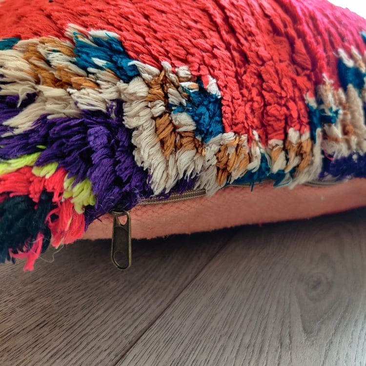coussin marocain rouge