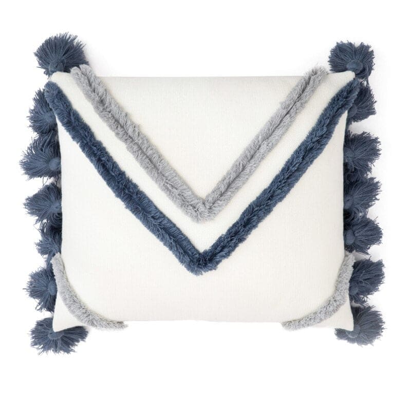 coussin boheme bleu