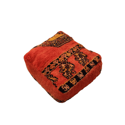 GRAND Coussin de sol avec dossier, canapé au sol, pouf kilim marocain,  ottoman marocain vintage, Rug Pouf, livraison gratuite BOUCLE EDGE -   France