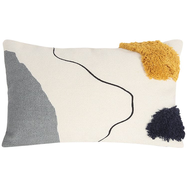 coussin ivoire abstrait