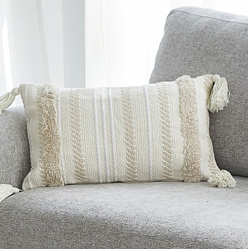 Coussin Bohème Beige - MAZIR