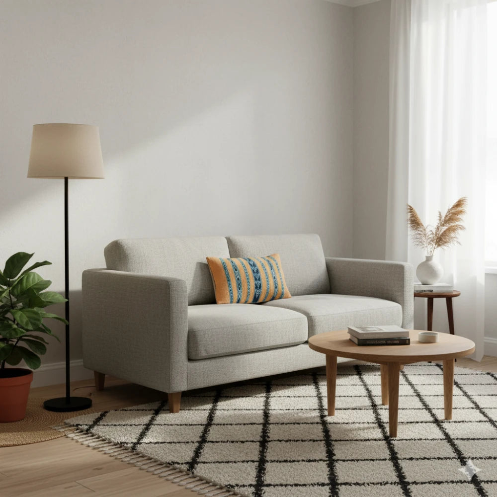 Coussin ethnique orange berbère