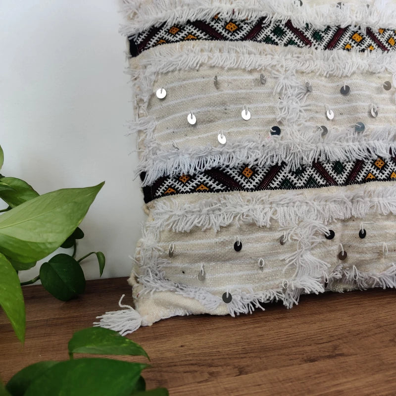 zoom sur un coussin berbere