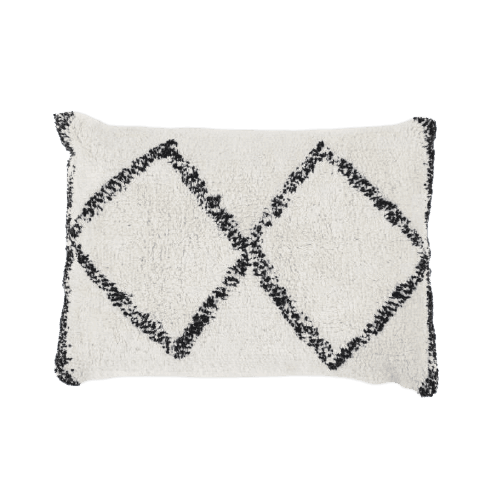 coussin berbere blanc et noir