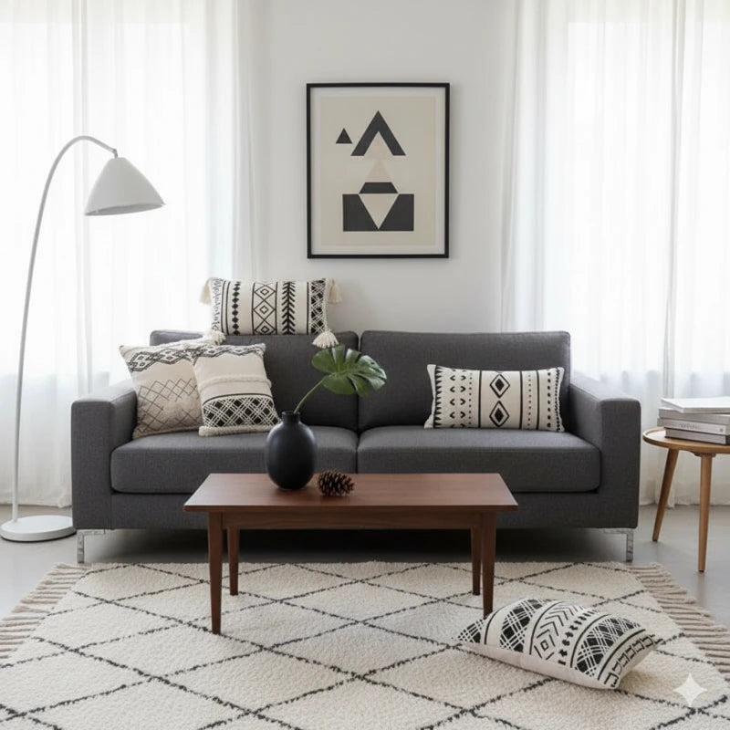 Coussin Inspiration Berbère <br> Motif Ethnique Renno