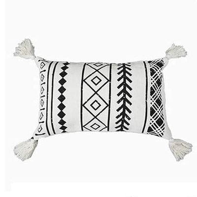 Coussin Ethnique Blanc et Noir