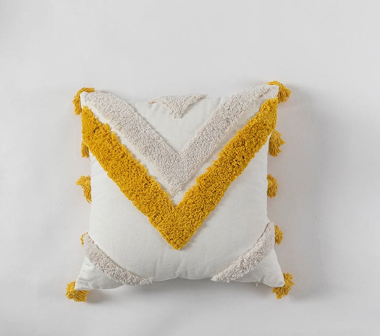 Coussin Berbère Jaune carré - MAZIR