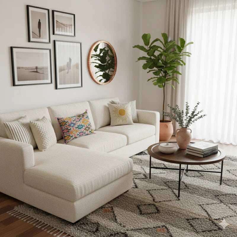 Coussin Kilim Ethnique multicolore