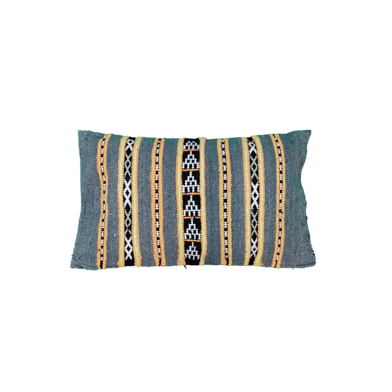 coussin kilim fait main gris