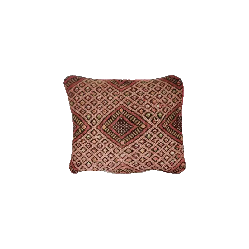 Coussin Kilim Marocain Gris et Rouge