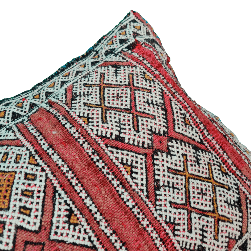coussin marocain rouge