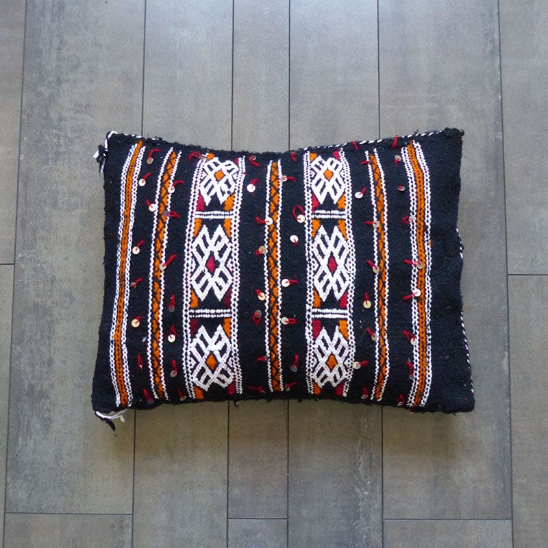 coussin marocain noir