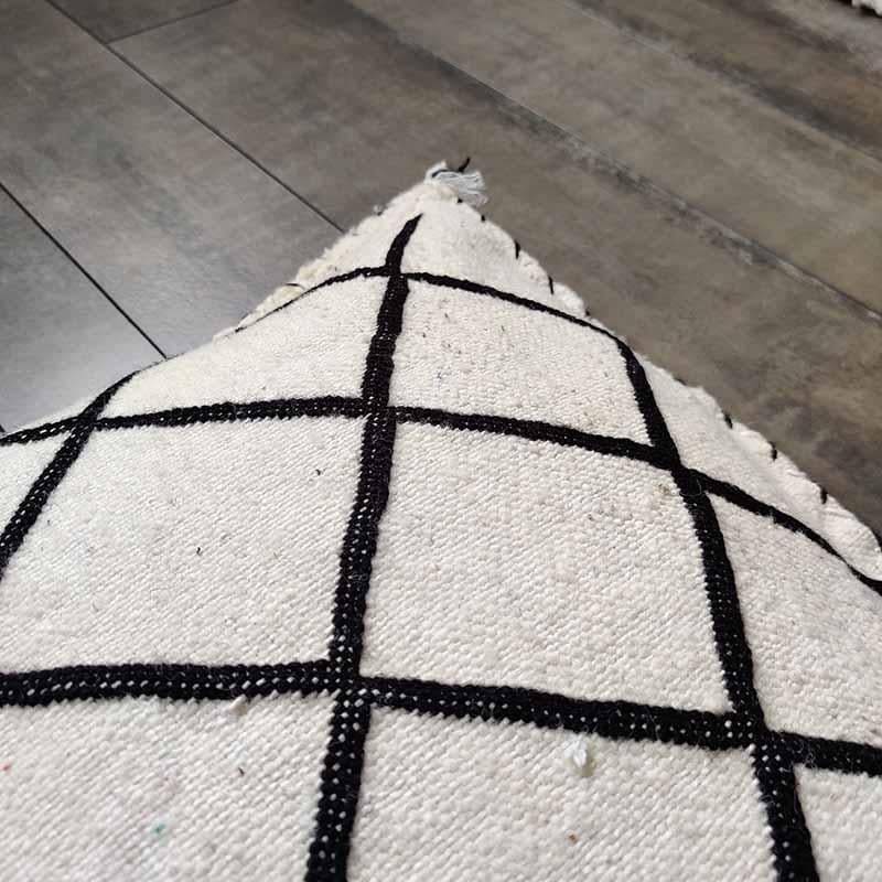 Coussin kilim blanc
