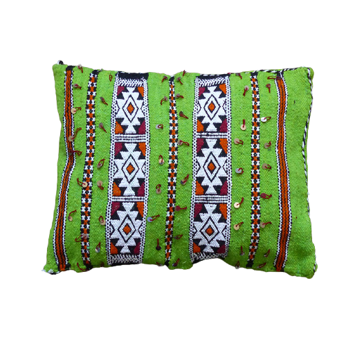 coussin kilim vert