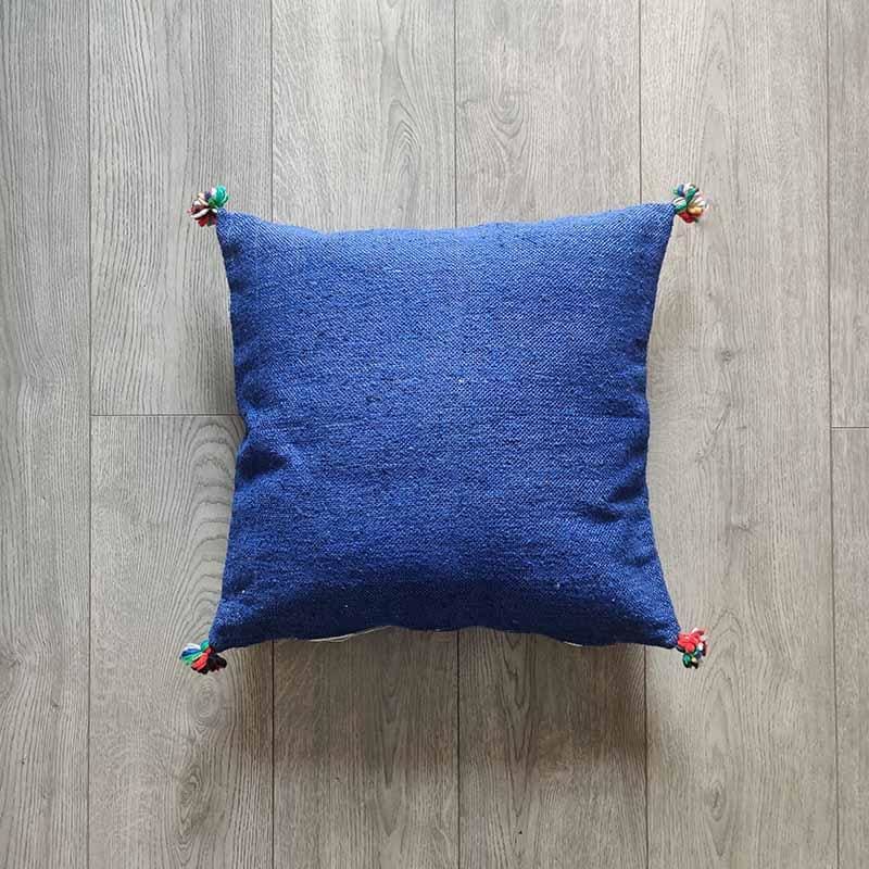 housse de coussin bleu