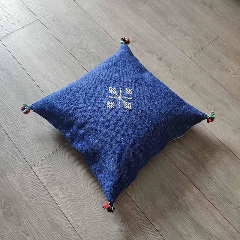 housse de coussin bleu