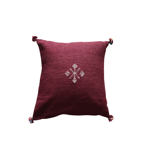 coussin bordeaux