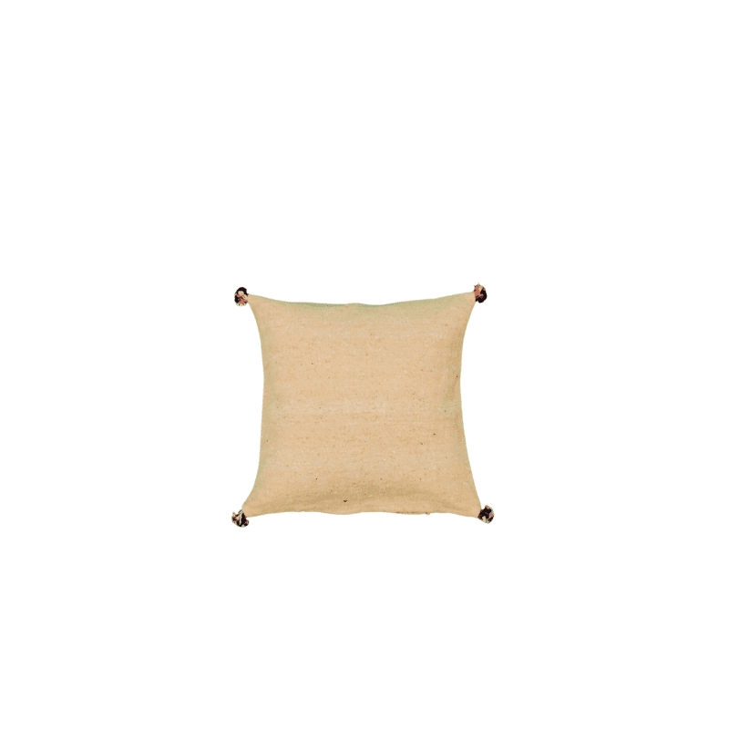 Coussin champagne pantone en coton berbère fait main