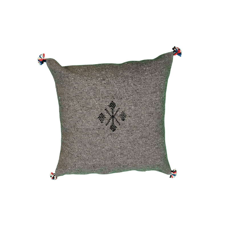 Coussin Marocain réglisse en Coton ambiance boho chic