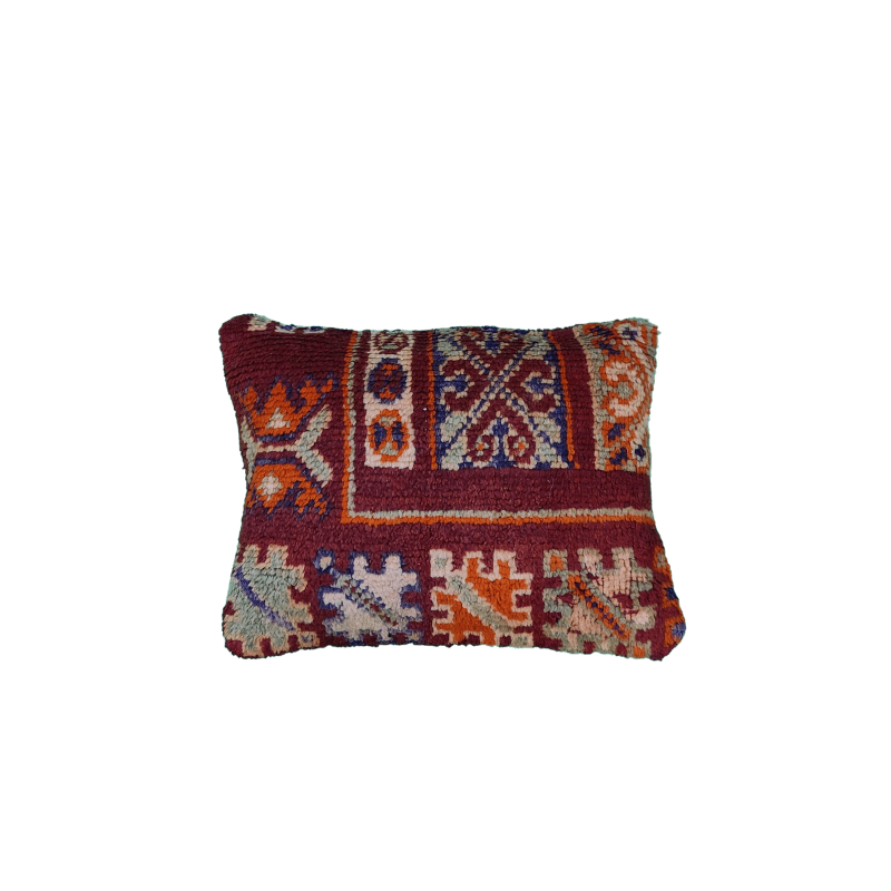 Coussin Marocain Pourpre Boujad fait main