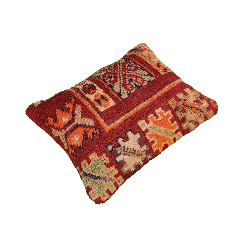 Coussin Marocain Pourpre Boujad artisanal