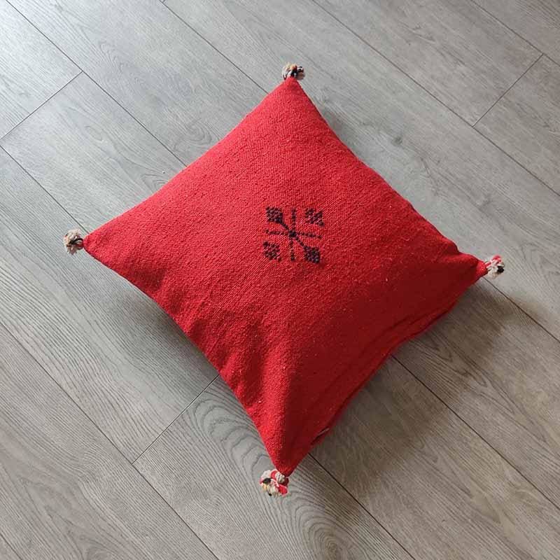 coussin marocain rouge