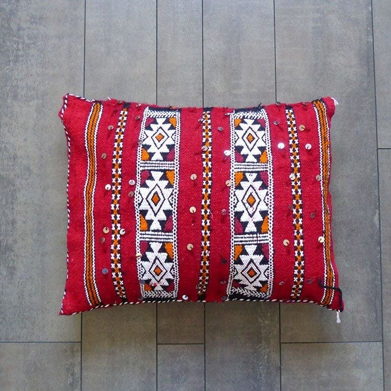 coussin kilim rouge