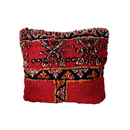 coussin marocain rouge