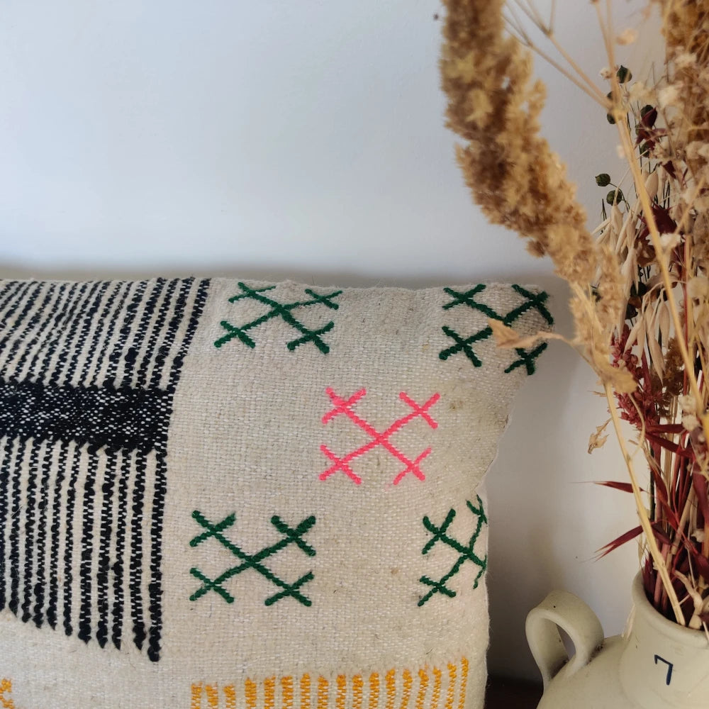 Coussin marocain tribal ethnique - MAZIR Décoration