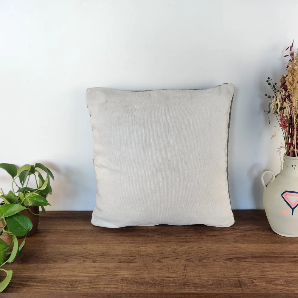Coussin marocain tribal gris - MAZIR Décoration