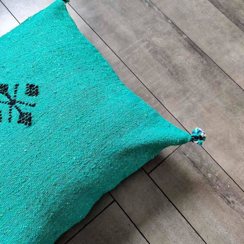 coussin turquoise