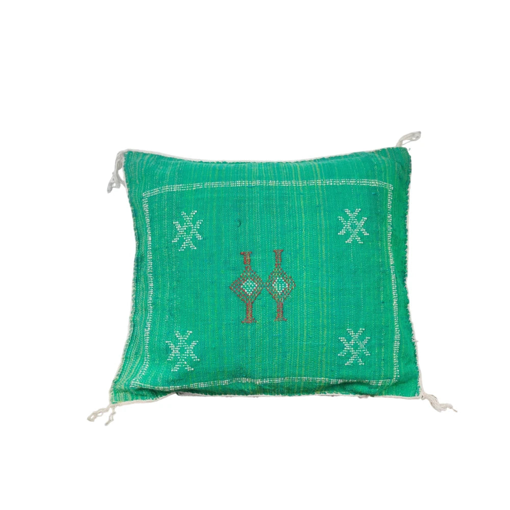 Coussin marocain vert Sabra