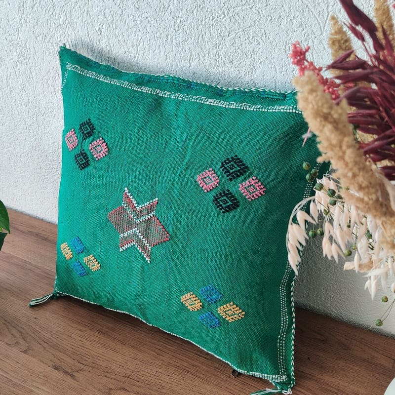 coussin marocain vert